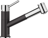 Baterie bucătărie Blanco KANO-S VARIO Silgranit Look - negru/crom HD