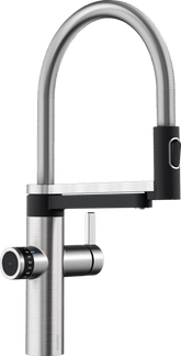 Baterie bucătărie Blanco EVOL-S PRO Filter – PVD steel HD