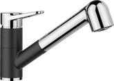 Baterie bucătărie Blanco WEGA-S II Silgranit-Look – negru/crom HD