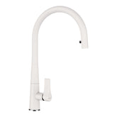 Baterie bucătărie Schock Gota Cristadur Alb cu cap extractibil, aspect granit, cartuș ceramic