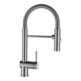 Baterie bucătărie Schock Sina Inox Periat, cap mobil, 2 tipuri de jet, cartuș ceramic