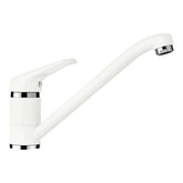 Baterie bucătărie Schock Cosmo Cristalite Alpina, aspect granit, cartuș ceramic, alb