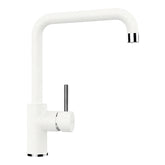 Baterie bucătărie Schock Fonos Cristalite Alpina, aspect granit, cartuș ceramic, alb