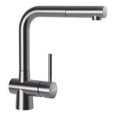 Baterie bucătărie Schock Laios Inox Periat cu cap extractibil, cartuș ceramic, inox satinat