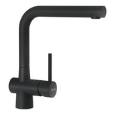 Baterie bucătărie Schock Laios Cristadur Magma, aspect granit, cartuș ceramic, negru metalizat