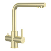 Baterie bucătărie Schock Vitus White Gold cu cap extractibil, 3 căi, cartuș ceramic