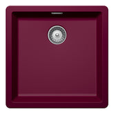 Chiuvetă bucătărie granit compozit Schock Greenwich N-100 Berry 456x456 mm, montaj pe/sub blat, purpuriu roz