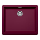 Chiuvetă bucătărie granit compozit Schock Greenwich N-100L Berry 556x456 mm, montaj pe/sub blat, purpuriu roz