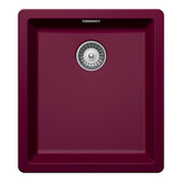 Chiuvetă bucătărie granit compozit Schock Greenwich N-100S Berry 406x456 mm, montaj pe/sub blat, purpuriu roz