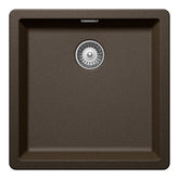 Chiuvetă bucătărie granit compozit Schock Greenwich N-100 Bronze 456x456 mm, montaj pe/sub blat, maro bronz