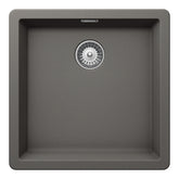 Chiuvetă bucătărie granit compozit Schock Greenwich N-100 Silverstone 456x456 mm, montaj pe/sub blat, gri închis