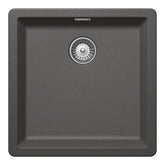 Chiuvetă bucătărie granit compozit Schock Greenwich N-100 Stone 456x456 mm, montaj pe/sub blat, gri piatră