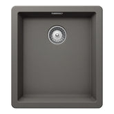 Chiuvetă bucătărie granit compozit Schock Greenwich N-100S Silverstone 406x456 mm, montaj pe/sub blat, gri închis