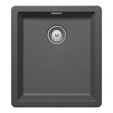 Chiuvetă bucătărie granit compozit Schock Greenwich N-100S Stone 406x456 mm, montaj pe/sub blat, gri piatră