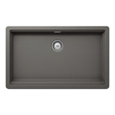 Chiuvetă bucătărie granit compozit Schock Greenwich N-100XL Silverstone 750x456 mm, montaj pe/sub blat, gri închis