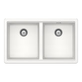 Chiuvetă bucătărie granit compozit Schock Greenwich N-200 Polaris 750x455 mm, montaj pe/sub blat, alb polar