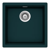 Chiuvetă bucătărie granit compozit Schock Kiruna N-100 Ivy 456x456 mm, montaj pe/sub blat, verde închis intens