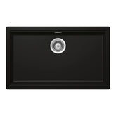 Chiuveta bucătărie Schock Kiruna N-100XL Cristadur Green Line Night 756 x 456 mm, compozit granit, montare pe/sub blat, negru profund