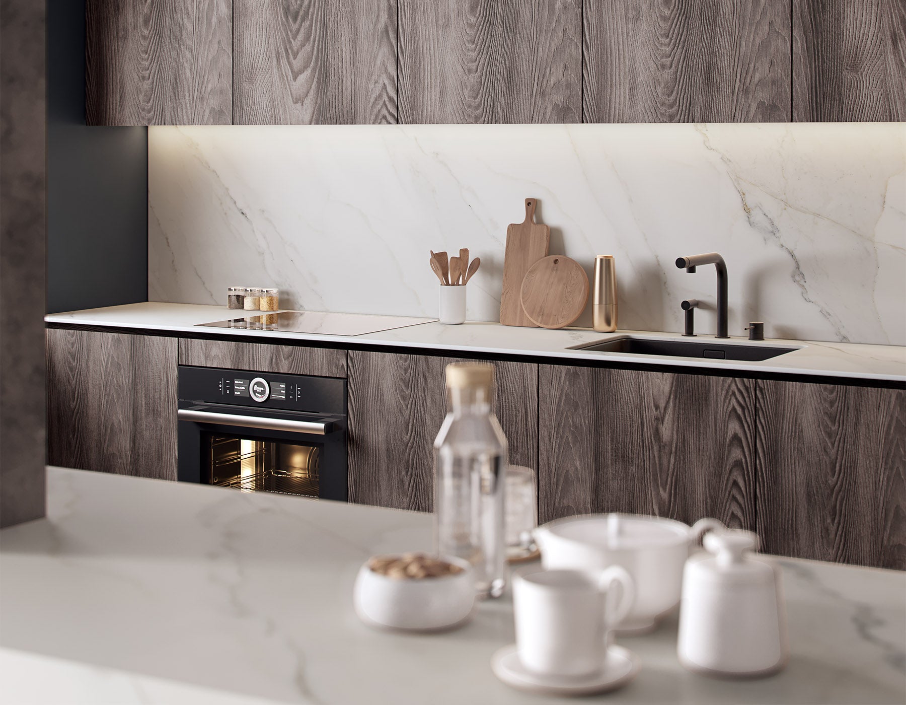 Placă decorativă SPC – K551 Calacatta Olympus