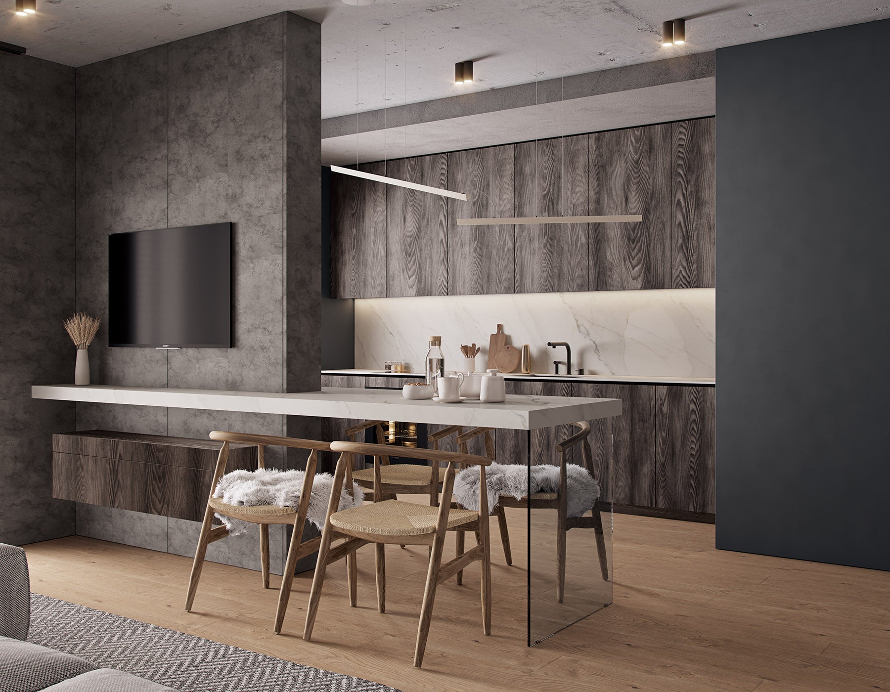 Placă decorativă SPC – K551 Calacatta Olympus