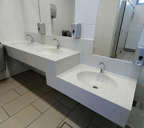 MAYA-UN – lavoar încastrabil în blat din compozit acrilic