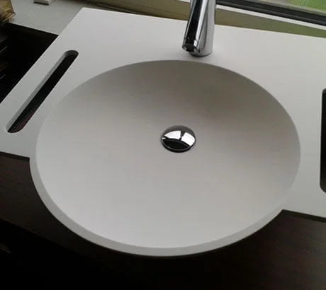IVA-UN – lavoar oval încastrabil în blat din compozit acrilic