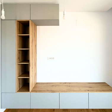 Mobilier pentru living din MDF termoformat realizat la comandă de NORVINIA