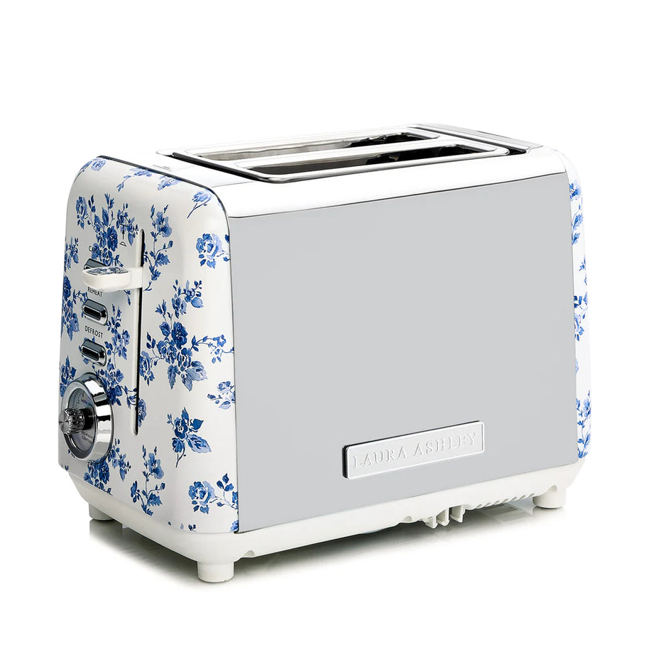 Prăjitor de pâine Laura Ashley, 2 felii, inox, 7 trepte de rumenire, funcție de dezghețare