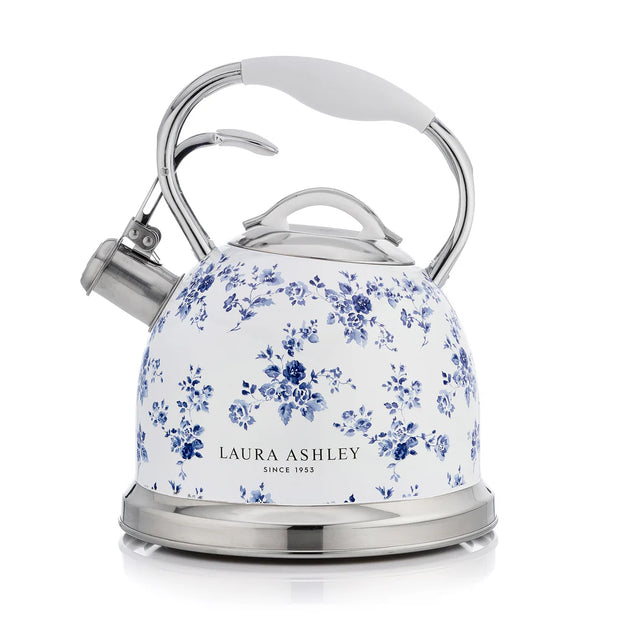 Fierbător pe plită Laura Ashley China Rose, 3 L, inox, cu fluierat, compatibil inducție