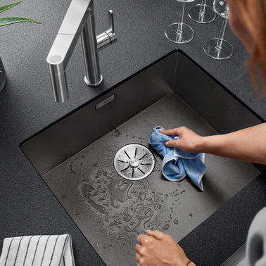 Chiuvetă bucătărie inox Blanco ZEROX 500-U Dark Steel 540 × 440 mm