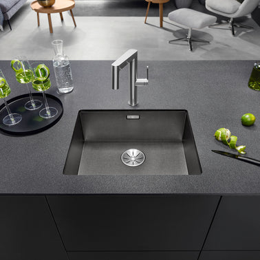 Chiuvetă bucătărie inox Blanco ZEROX 500-U Dark Steel 540 × 440 mm