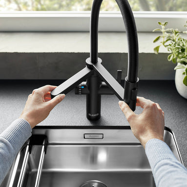 Baterie bucătărie Blanco EVOL-S PRO Filter – negru mat HD