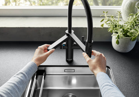 Baterie bucătărie Blanco EVOL-S PRO Filter – negru mat HD