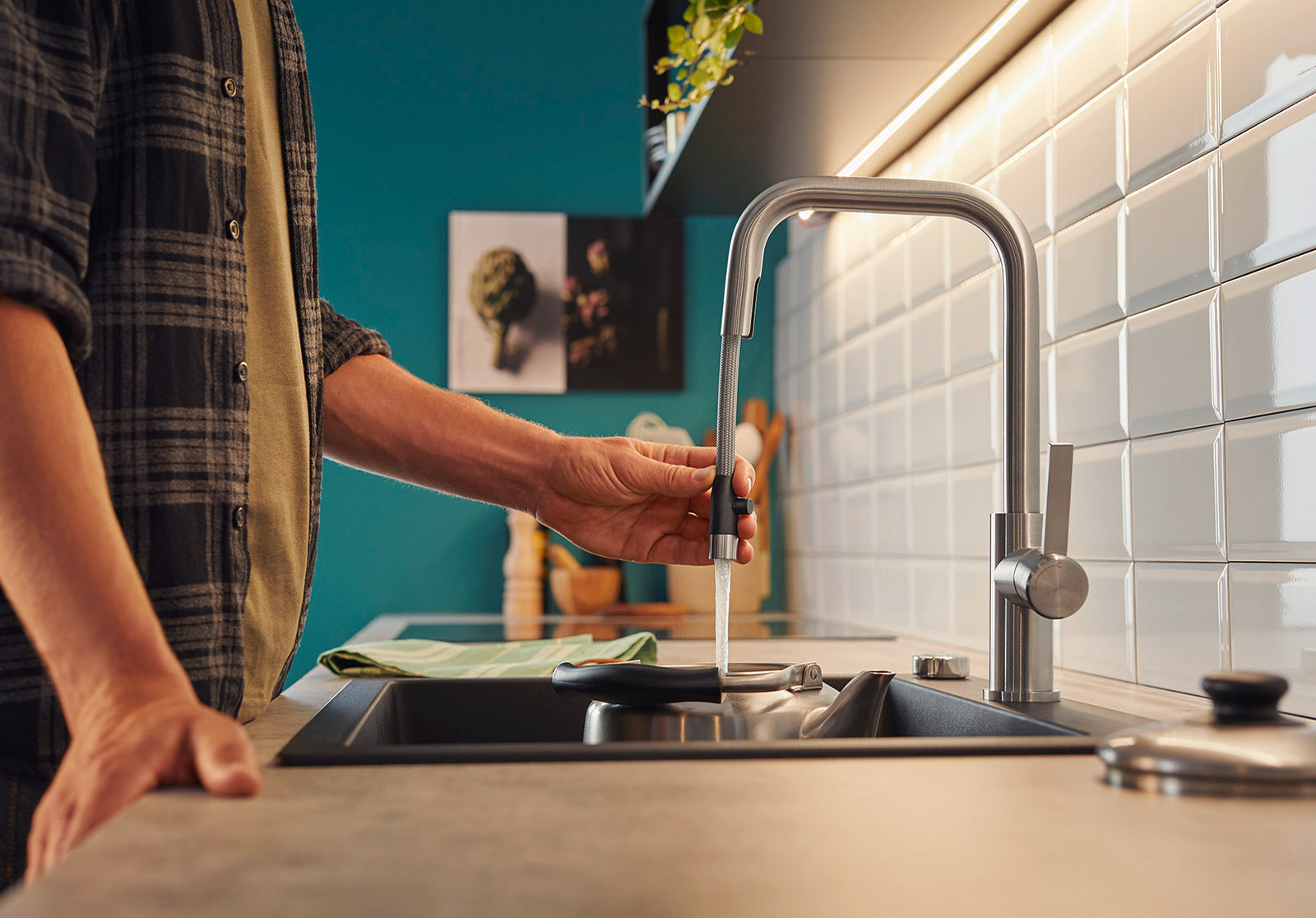 Baterie bucătărie Blanco JANDORA-S – inox masiv perlat HD