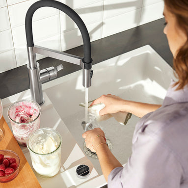 Baterie bucătărie Blanco SONEA-S FLEXO – inox masiv perlat HD