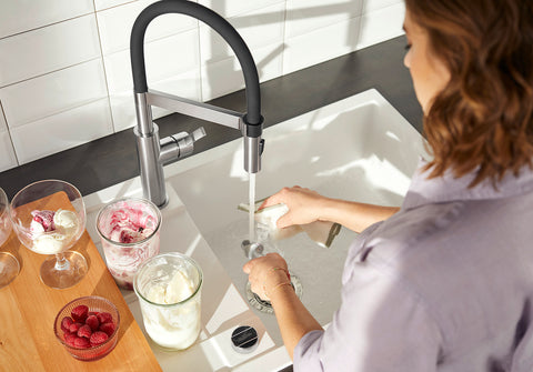 Baterie bucătărie Blanco SONEA-S FLEXO – inox masiv perlat HD