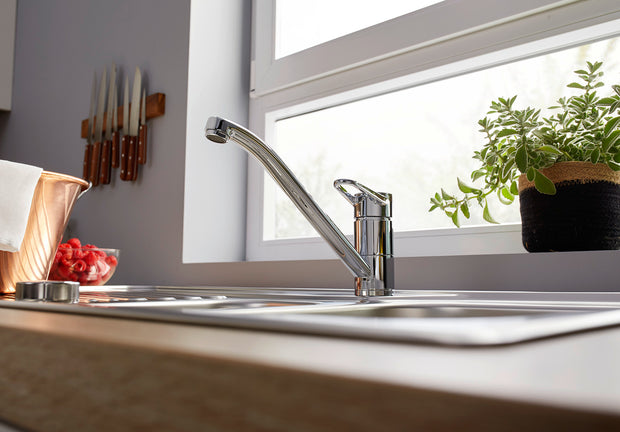 Baterie bucătărie Blanco WEGA II Silgranit-Look – alb antic/crom HD