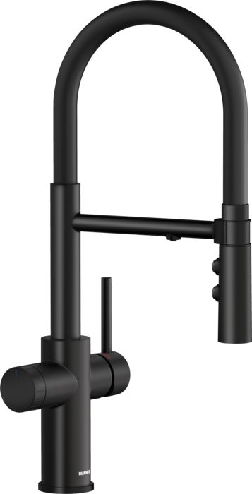 Baterie bucătărie Blanco CATRIS-S FLEXO Filter – negru mat HD