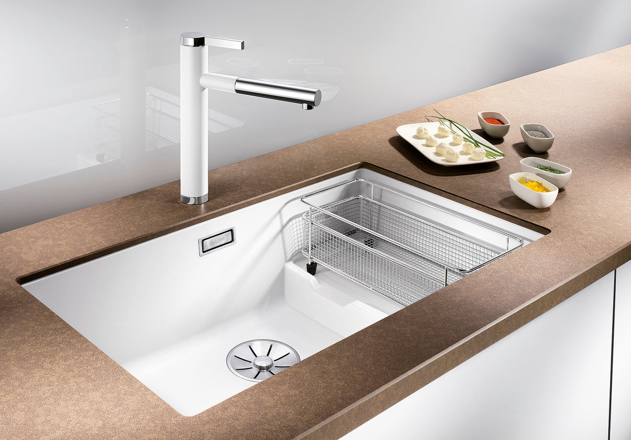 Chiuvetă bucătărie Silgranit Blanco SUBLINE 700-U Level trufe 730×460 mm