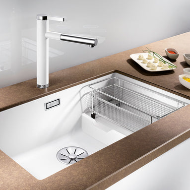 Chiuvetă bucătărie Silgranit Blanco SUBLINE 700-U Level trufe 730×460 mm