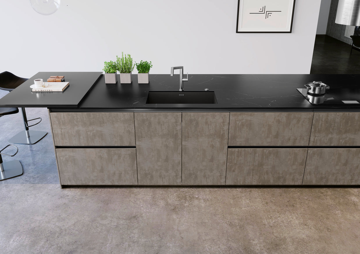 Chiuvetă bucătărie inox Blanco ZEROX 700-U Dark Steel 740 × 440 mm