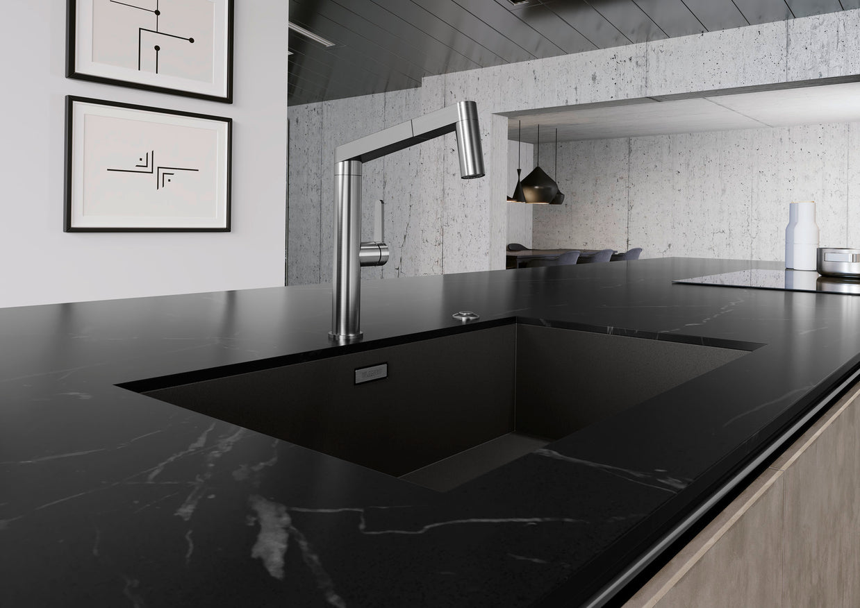 Chiuvetă bucătărie inox Blanco ZEROX 700-U Dark Steel 740 × 440 mm