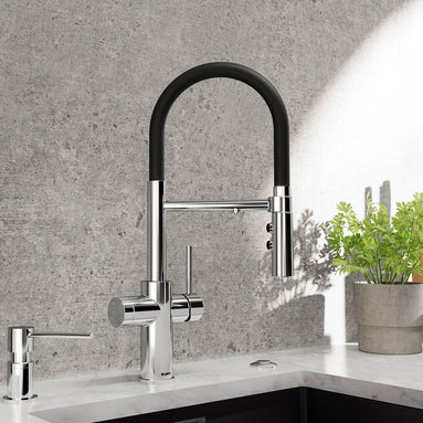 Baterie bucătărie Blanco CATRIS-S FLEXO Filter – PVD steel HD