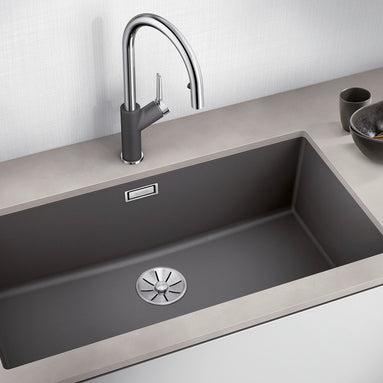 Chiuvetă bucătărie Silgranit Blanco SUBLINE 800-U negru 830×460 mm