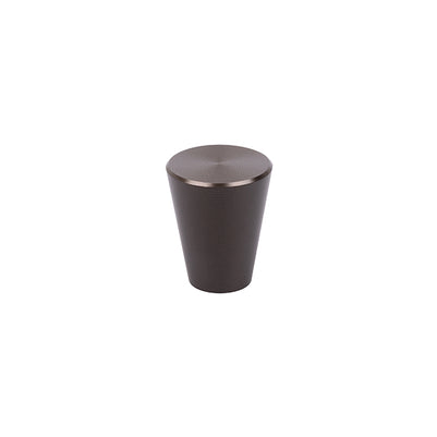 Buton mobilier Tulip Conic – maro mat, conic, rotund (aluminiu)