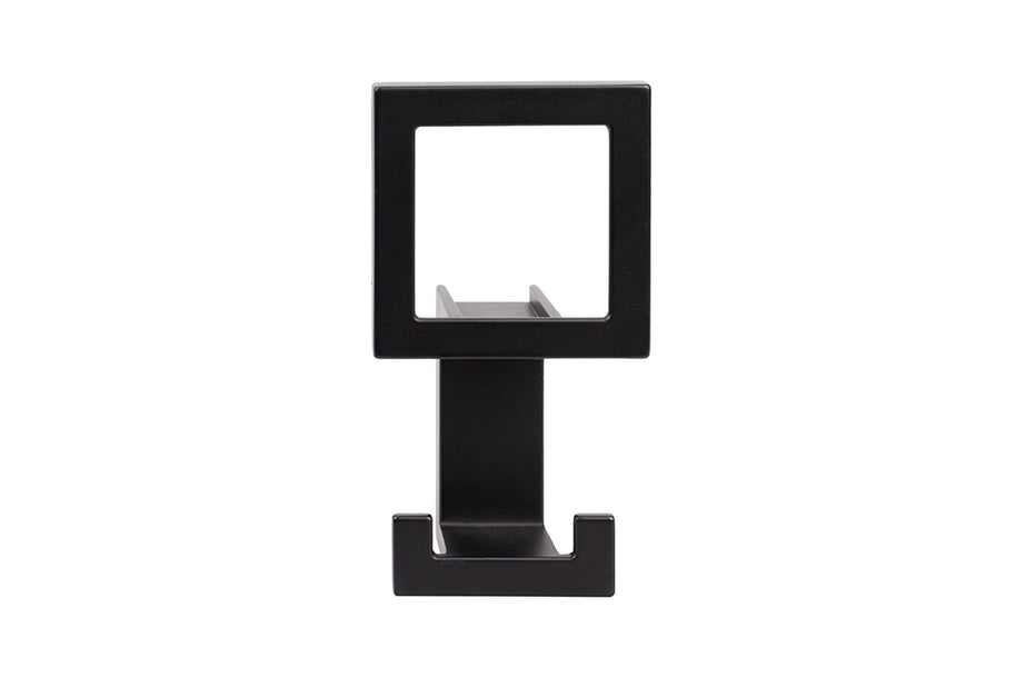 Agățătoare cu 3 cârlige Tulip Marell – negru mat, 101 × 52 mm, zamac, montaj frontal