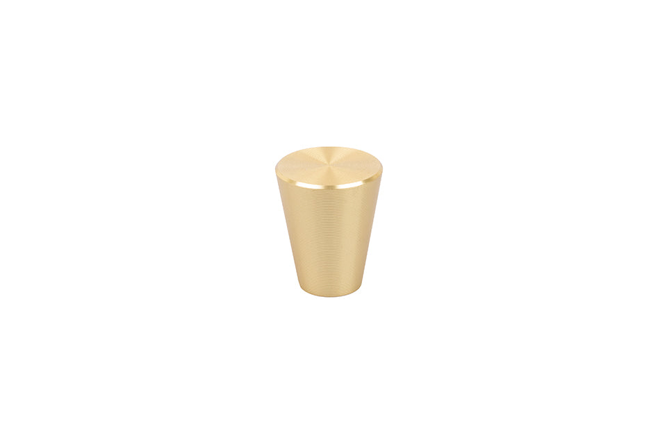 Buton mobilier Tulip Conic – auriu mat, conic, rotund (aluminiu)