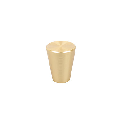 Buton mobilier Tulip Conic – auriu mat, conic, rotund (aluminiu)