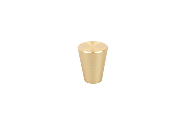 Buton mobilier Tulip Conic – auriu mat, conic, rotund (aluminiu)