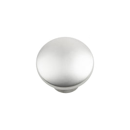 Buton mobilier Tulip Evan – crom mat, rotund (zamac)